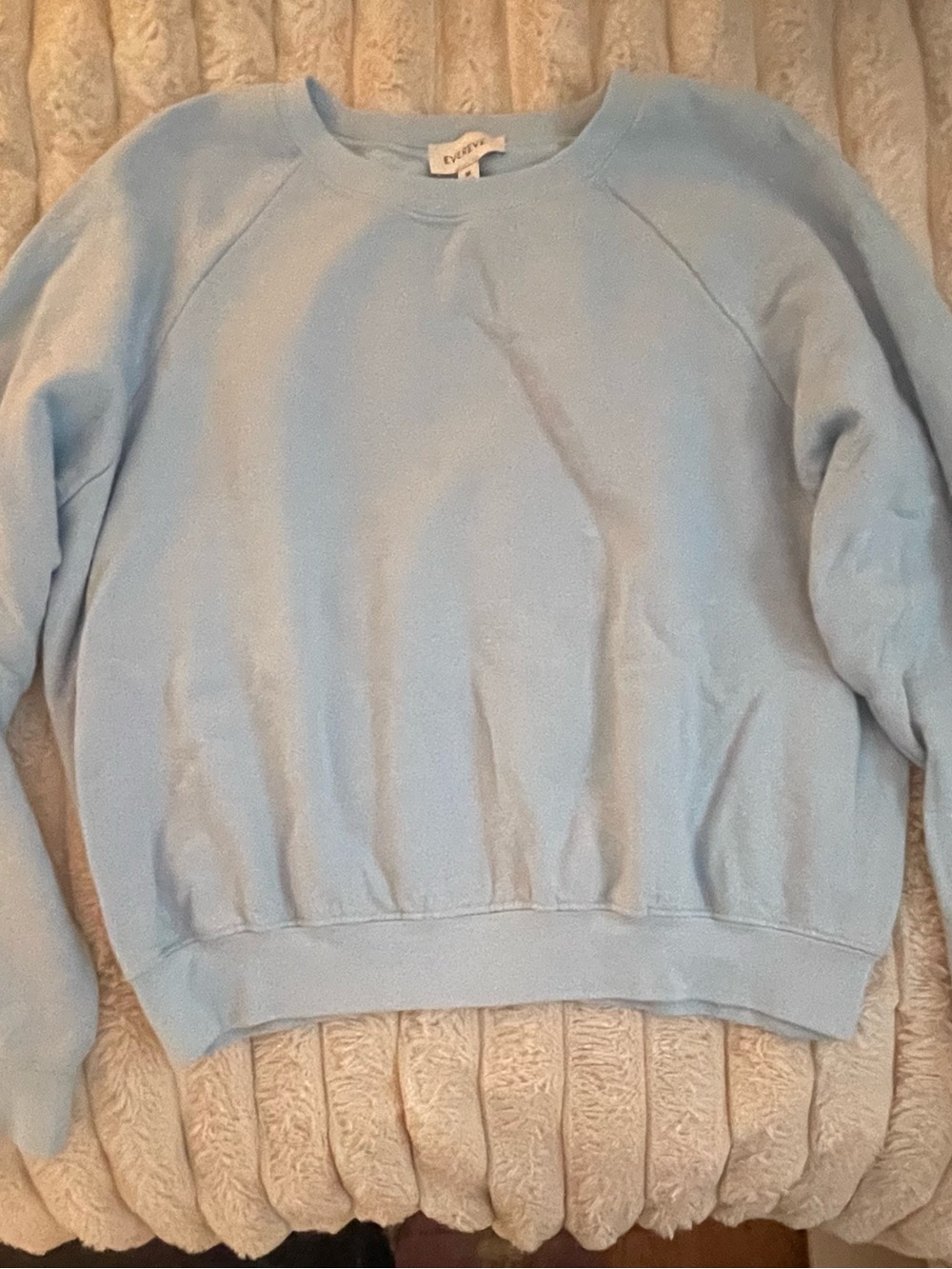 Evereve Light Blue Heritage Sweatshirt Size M